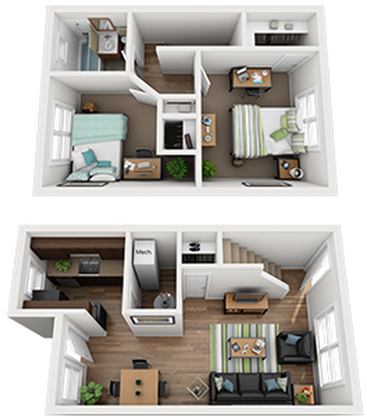 Parkside Vista Townhouse Sample Floor Plan