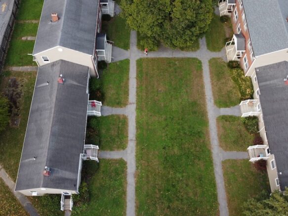 Parkside Vista Aerial View of Patio Area, Alternate View